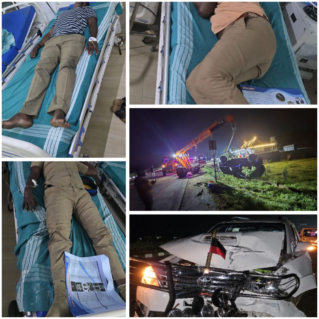 Nagercoil Highway patrol காவல்துறை ரோந்து வாகனத்தின் மீது மோதி விபத்து