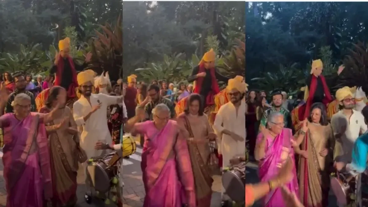 திருமண நிகழ்வில் நடனமாடிய  சுதா மூர்த்தி..! 75 வயதிலும் குறையாத எனர்ஜி..!!